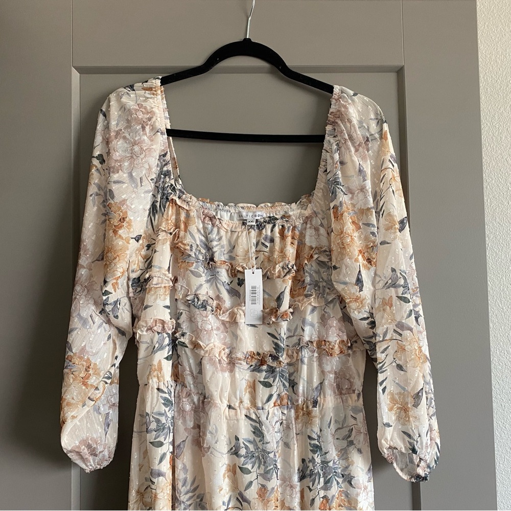 Florence Maxi Dress - Ivory Floral (NEW)